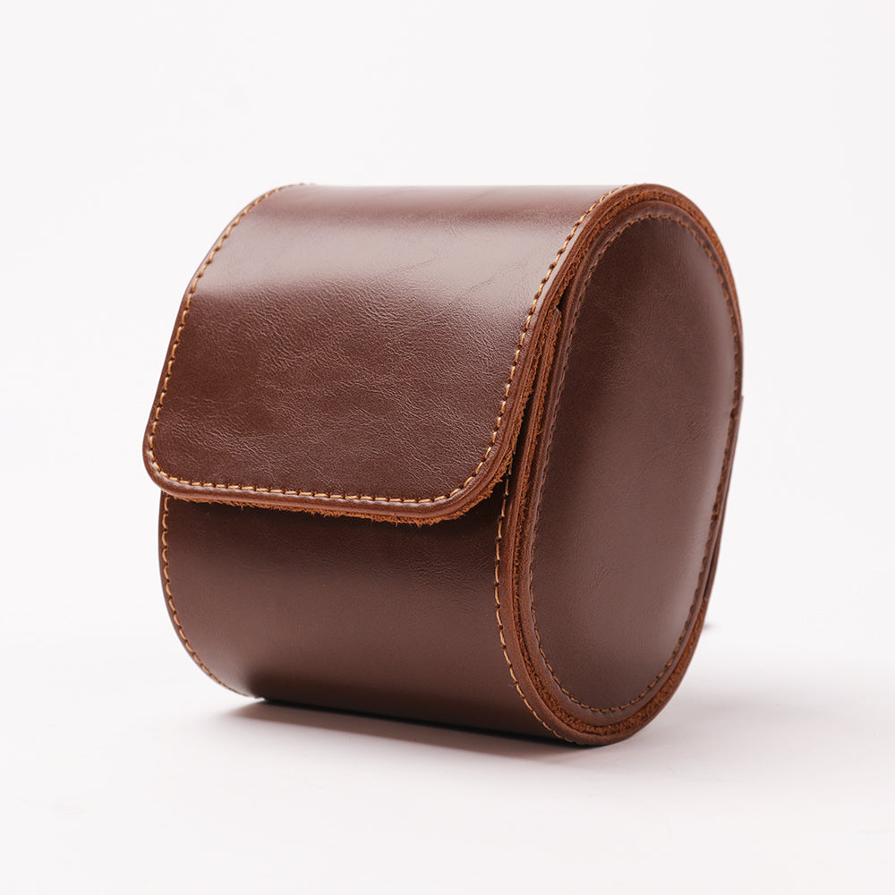 Watch Roll - Brown Leather