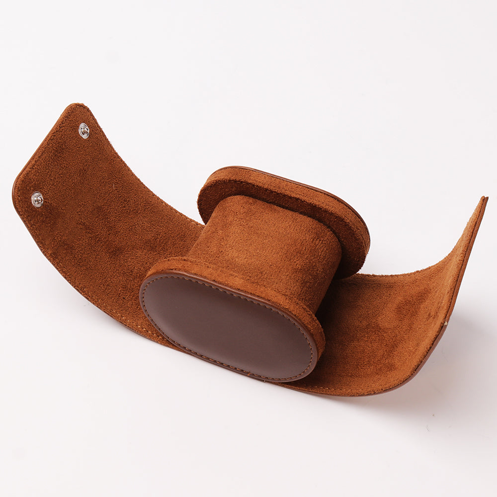 Watch Roll - Brown Leather