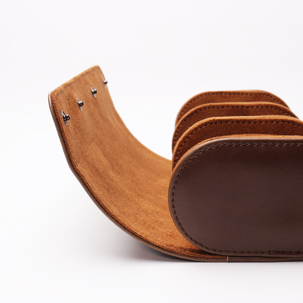 Watch Roll - Brown Leather
