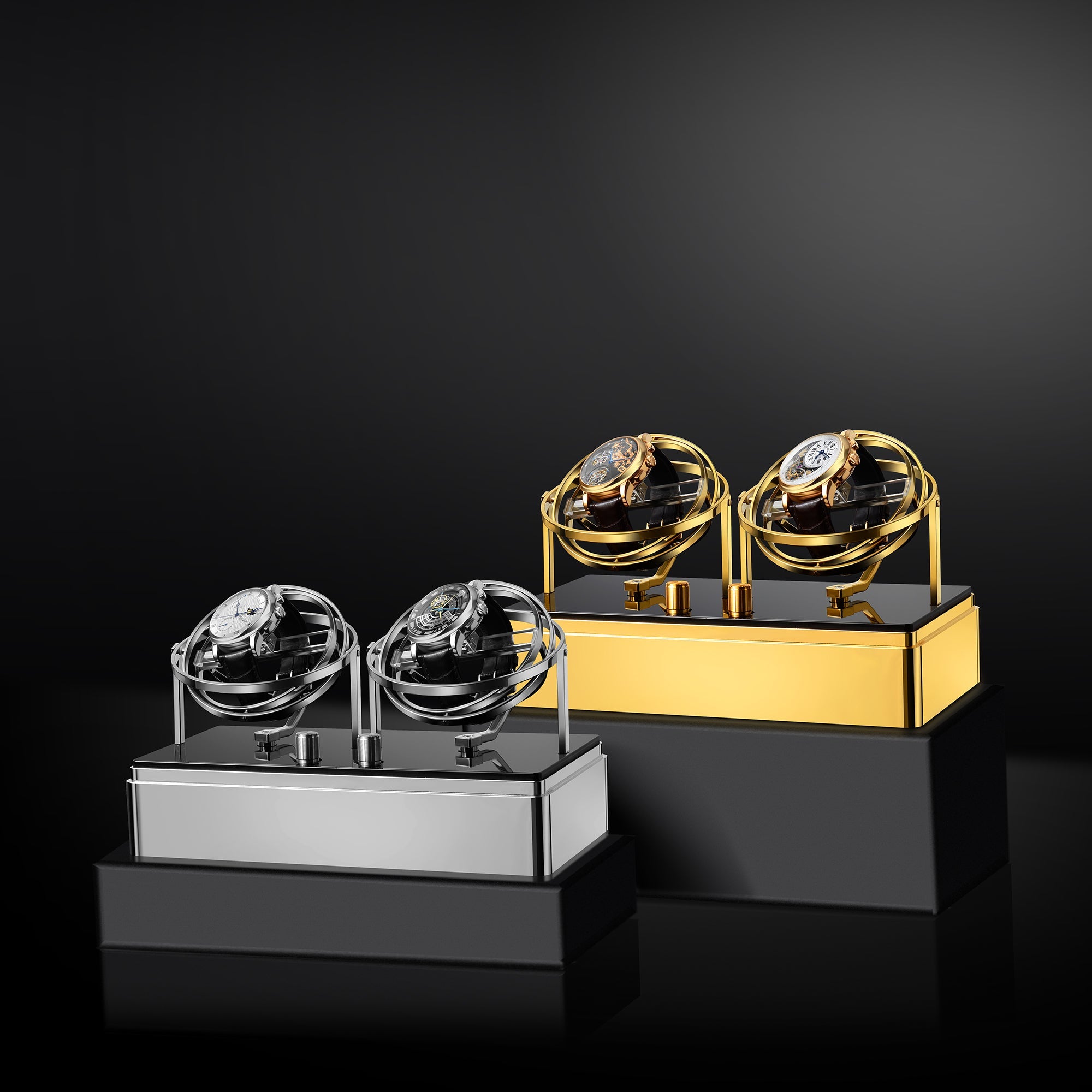 Watch Winder - Orbit Y2 Silver Edition - Gyro Automatic Watch Winder