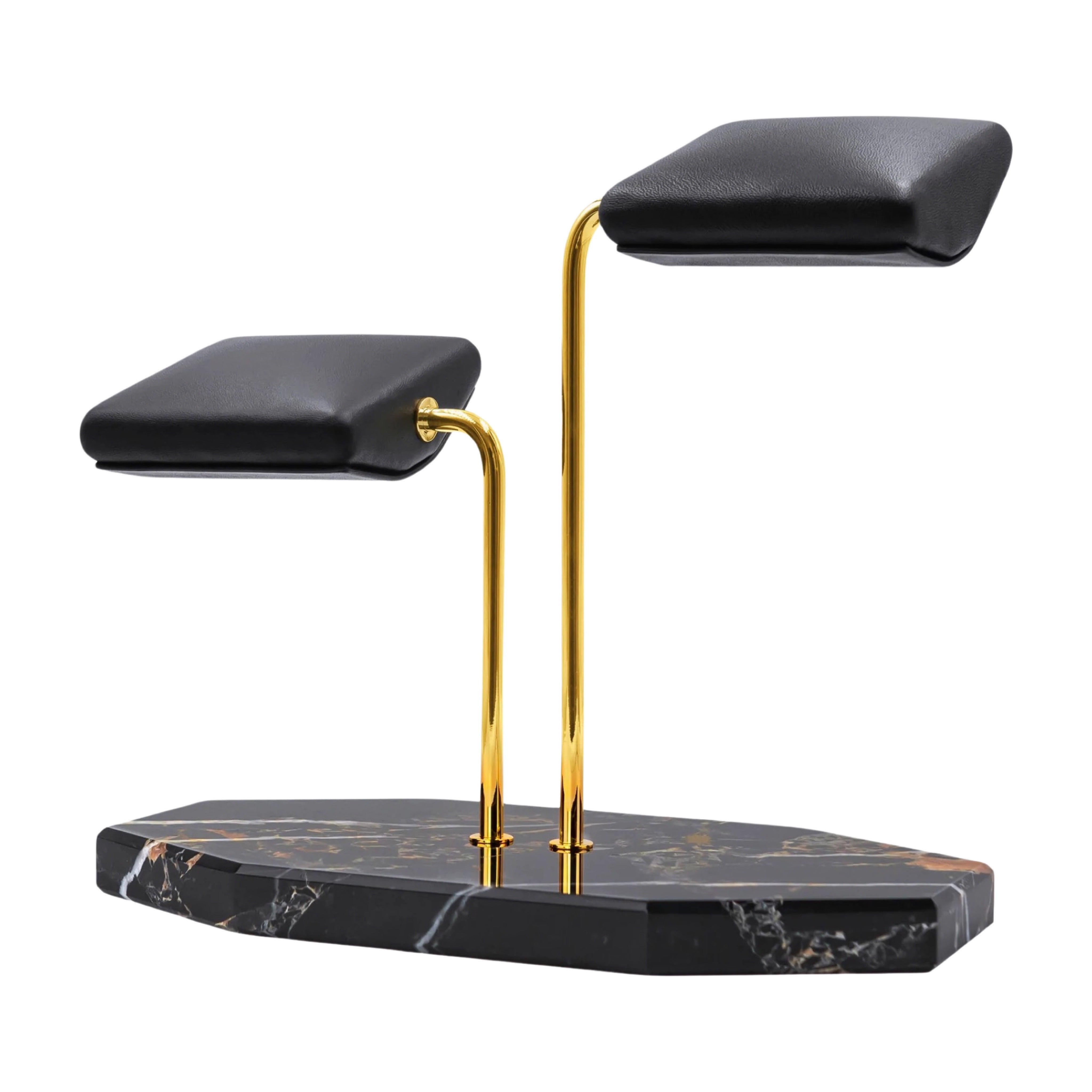 Dual Watch Stand - Brown marble