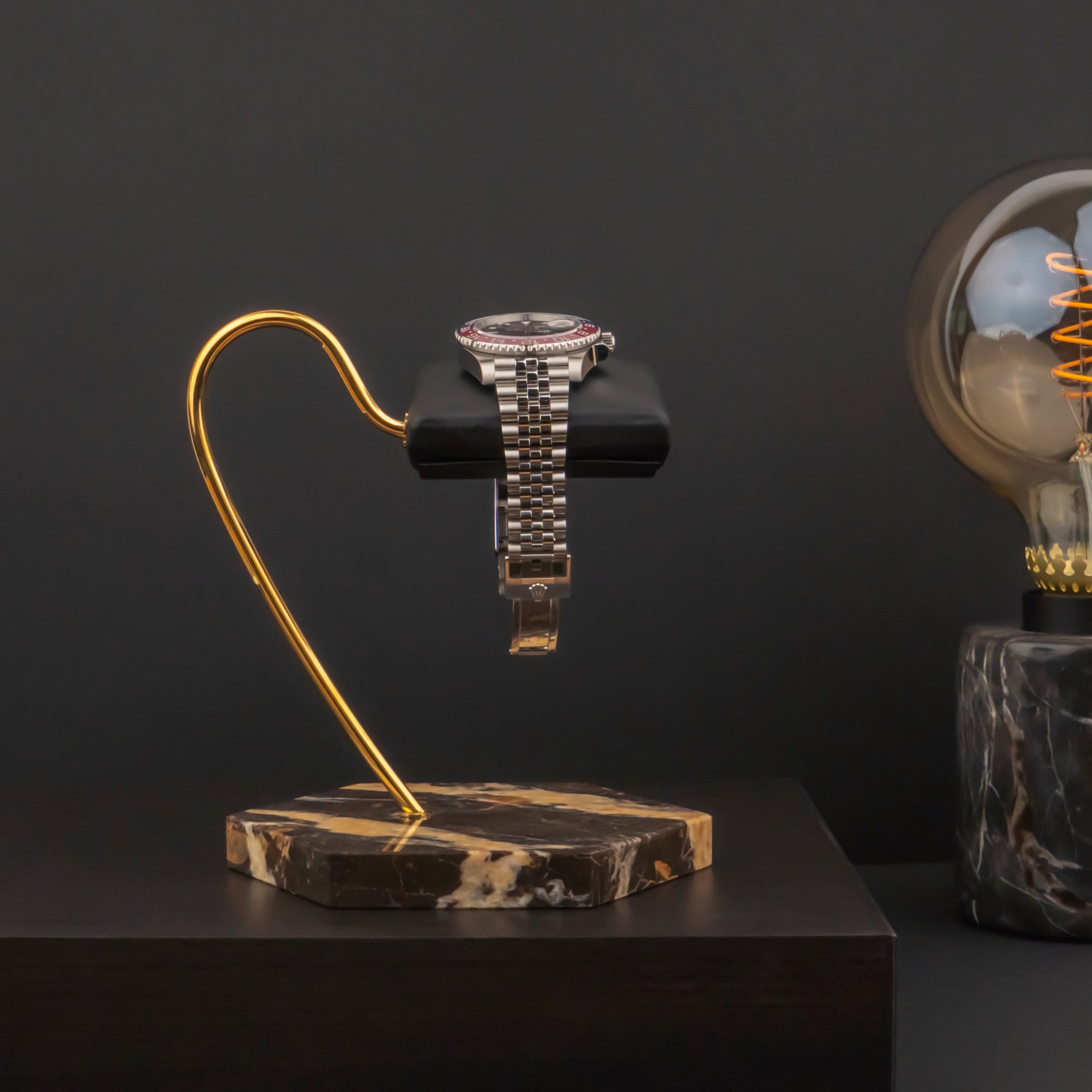 Watch Stand - Brown marble