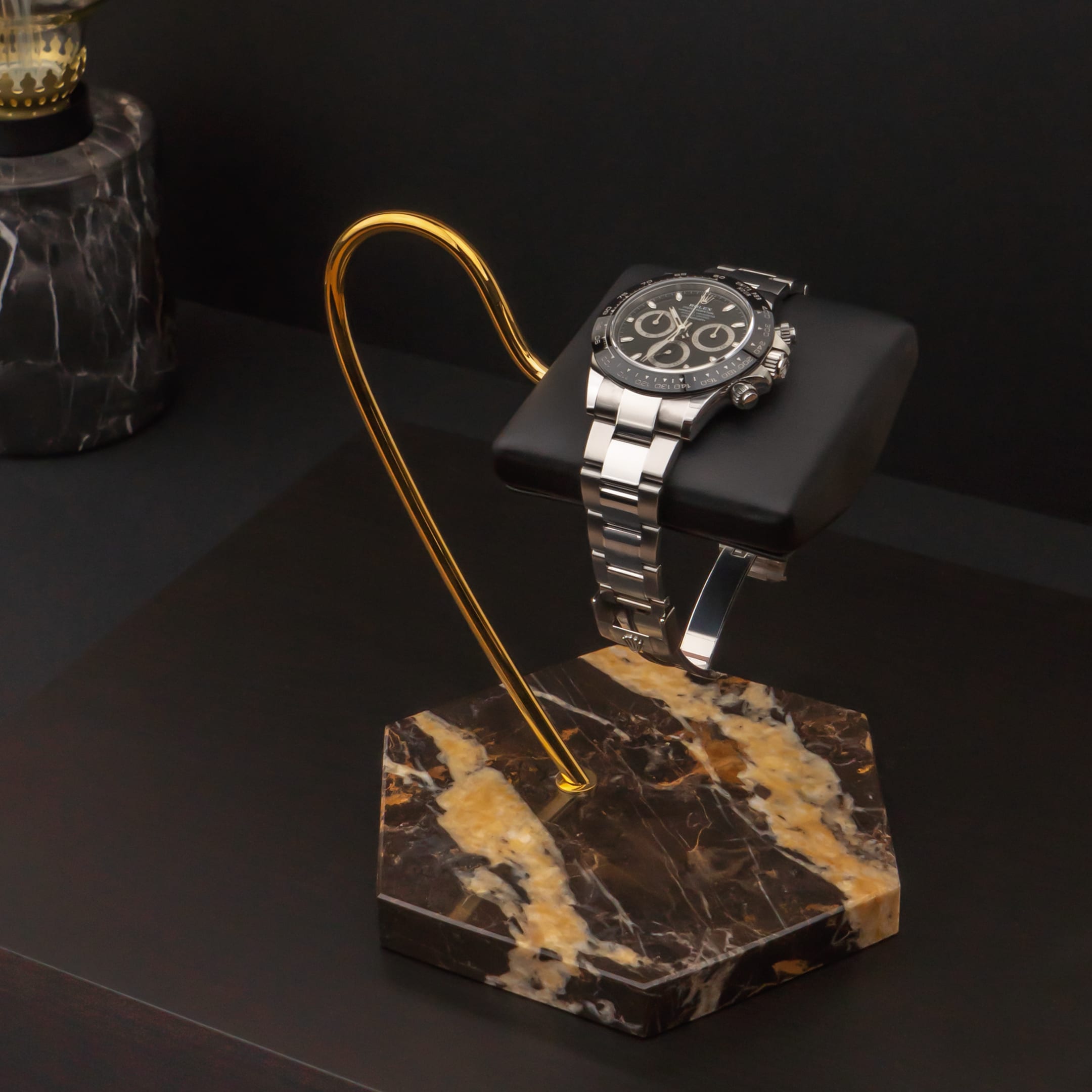 Watch Stand - Brown marble