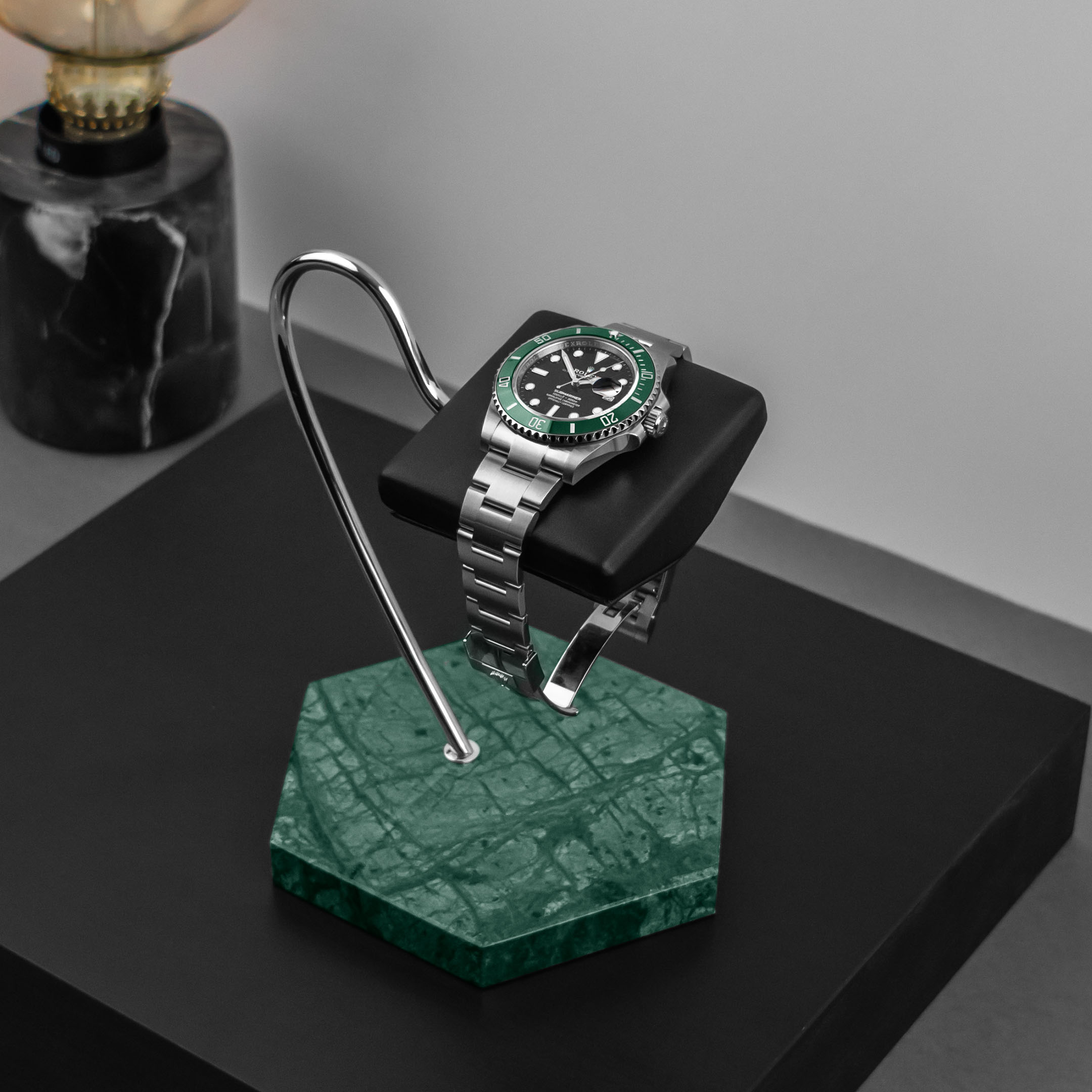Watch Stand - Green marble