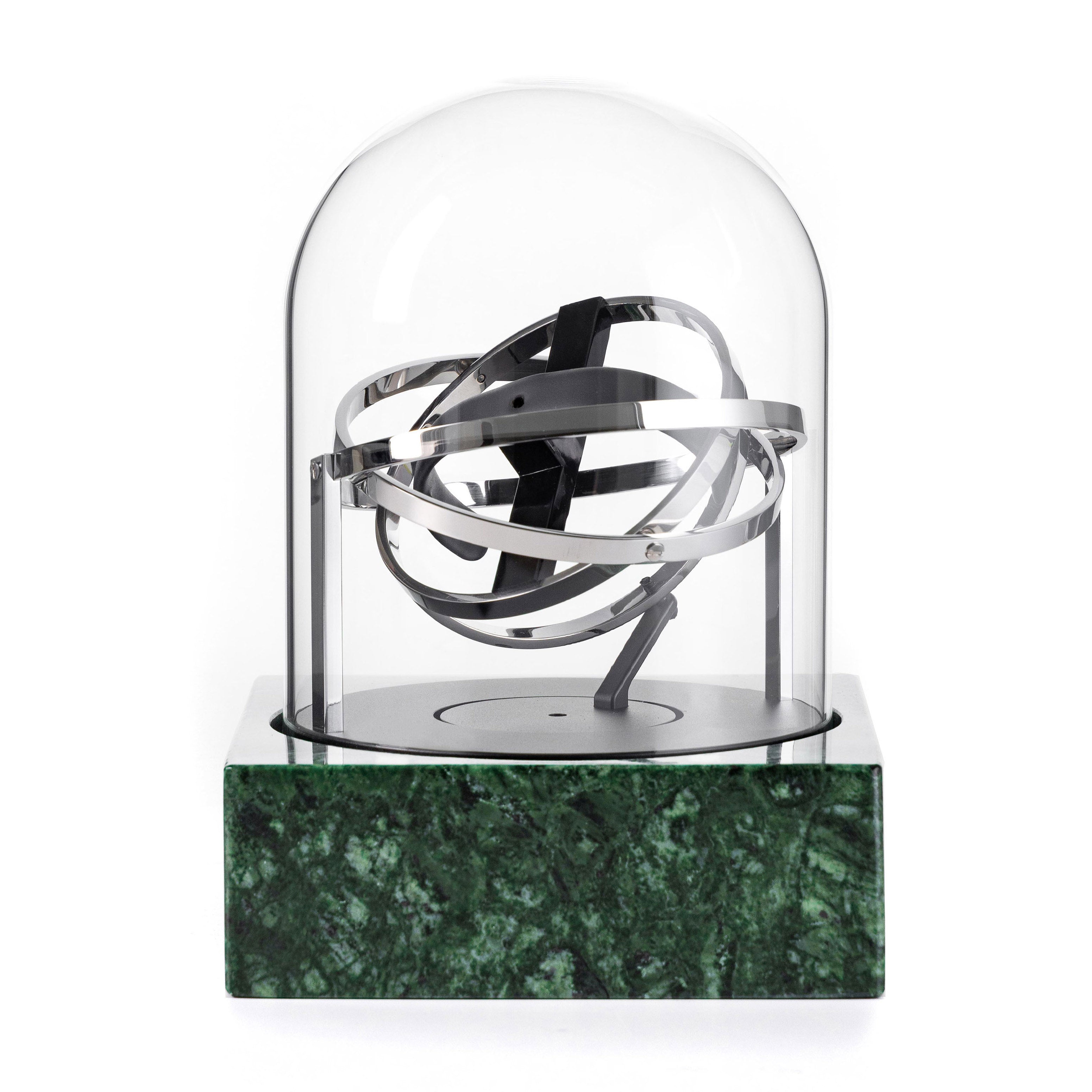 Single Watch Winder - Astronomia X1 Silver - Green Marble Edition