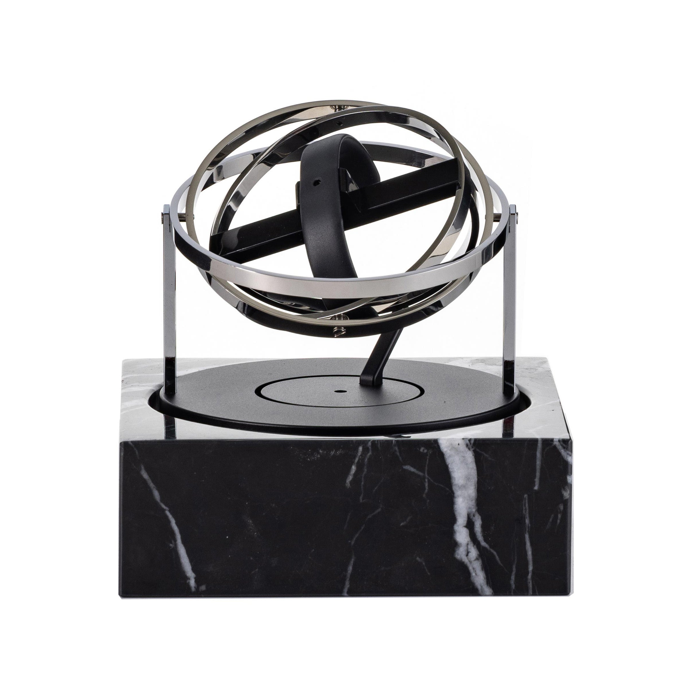 Single Watch Winder - Astronomia X1 Silver - Black Marble Edition