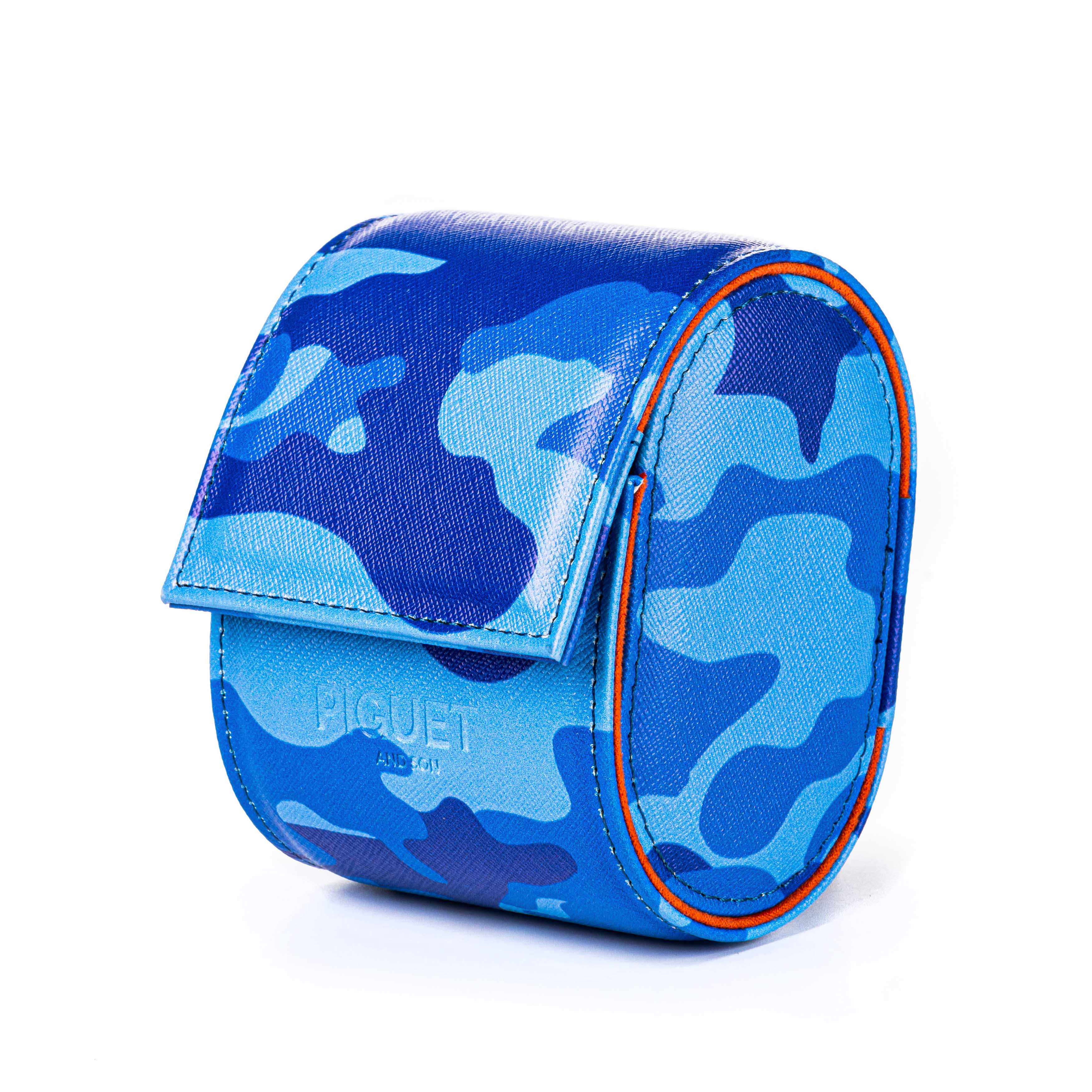 Blue Camo Watch Roll - One Watch