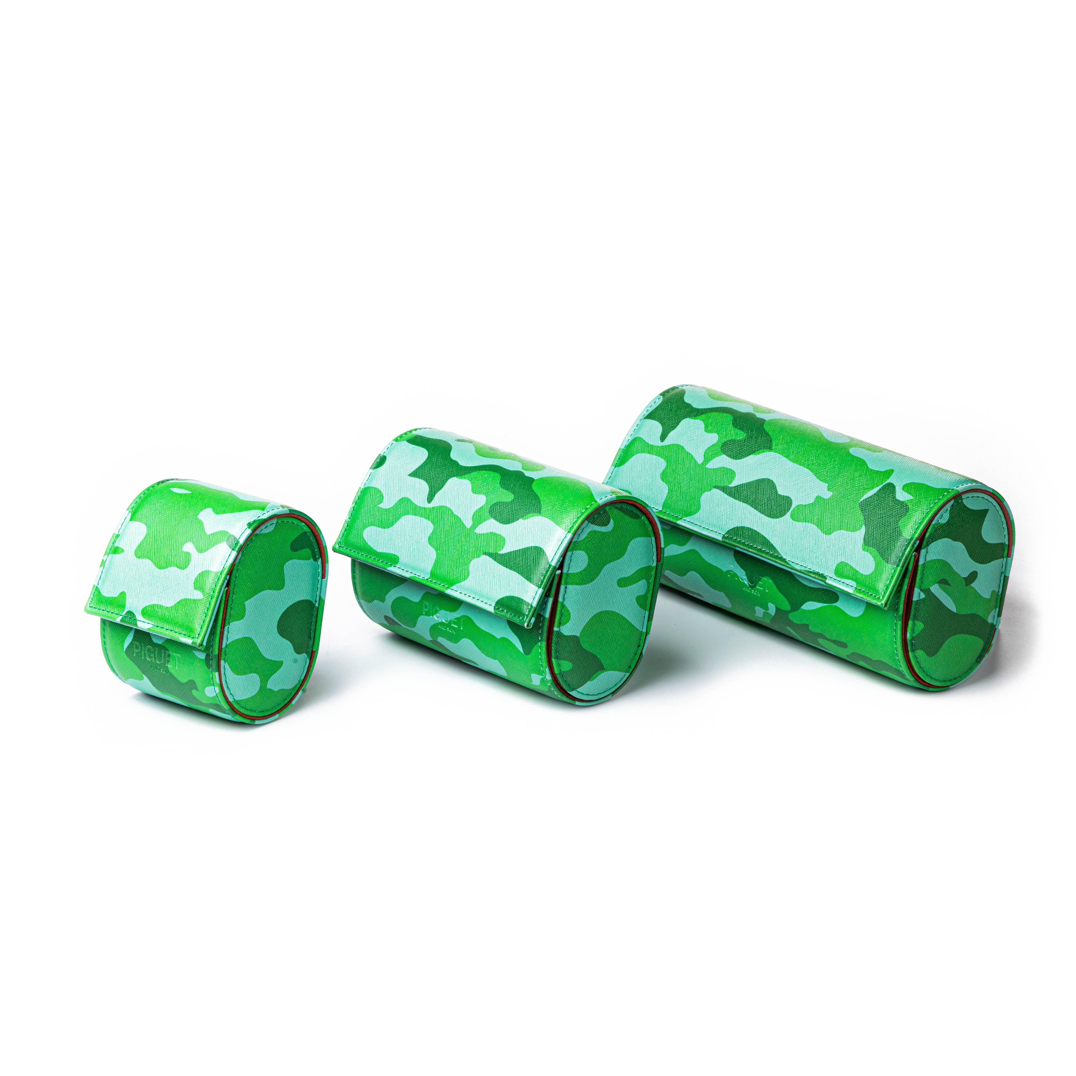 Green Camo Watch Roll - Three Watches