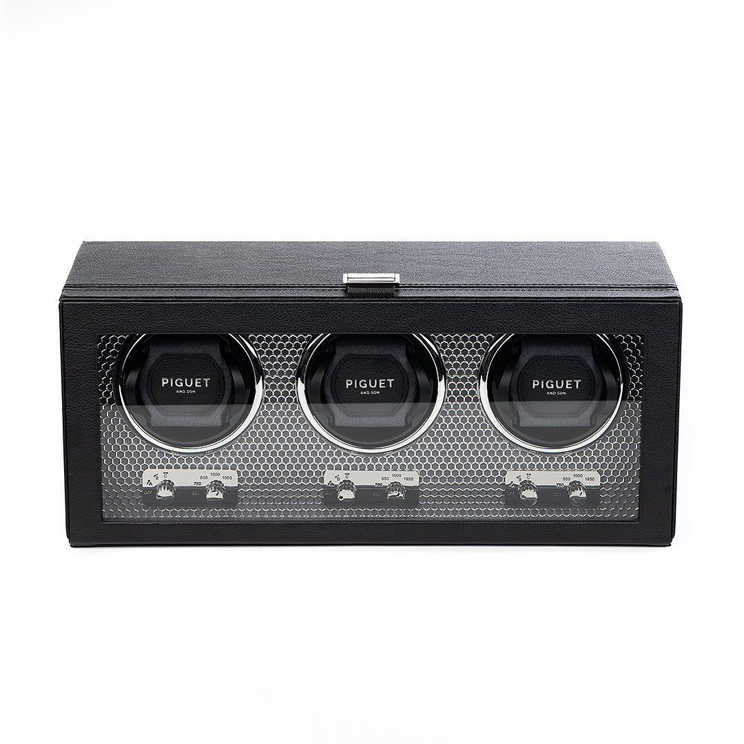 Triple Watch Winder - Racing Silver Edition