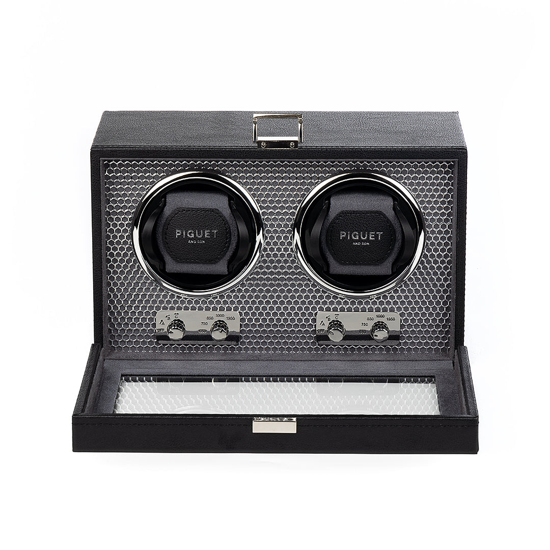 Double Watch Winder Racing Silver Edition