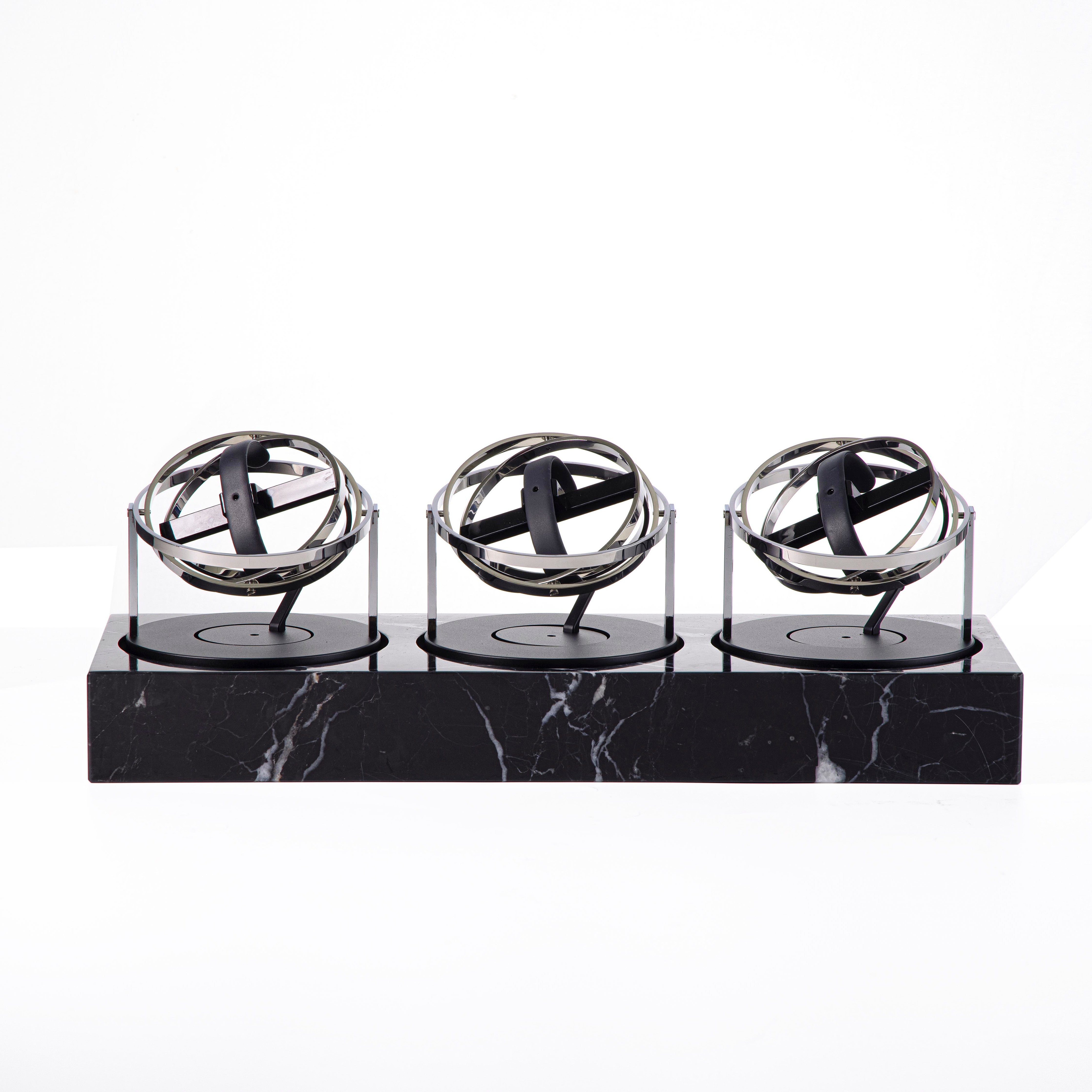 Triple Watch Winder - Astronomia X1 Gold - Black Marble Edition