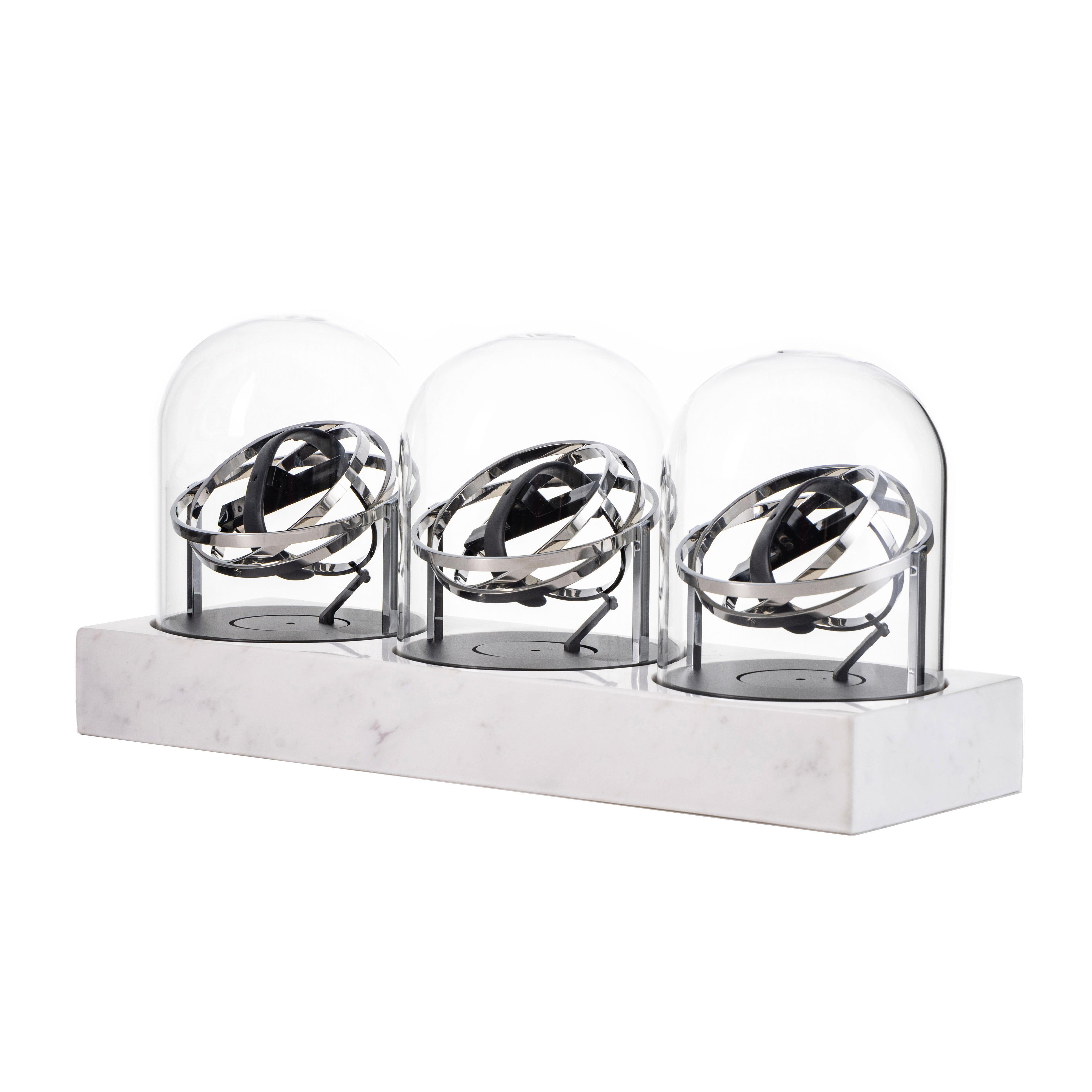 Triple Watch Winder - Astronomia X1 Gold - White Marble Edition