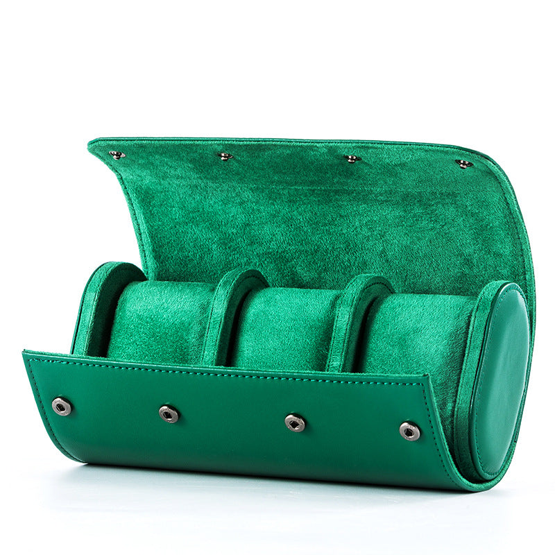 Watch Roll - Green Leather