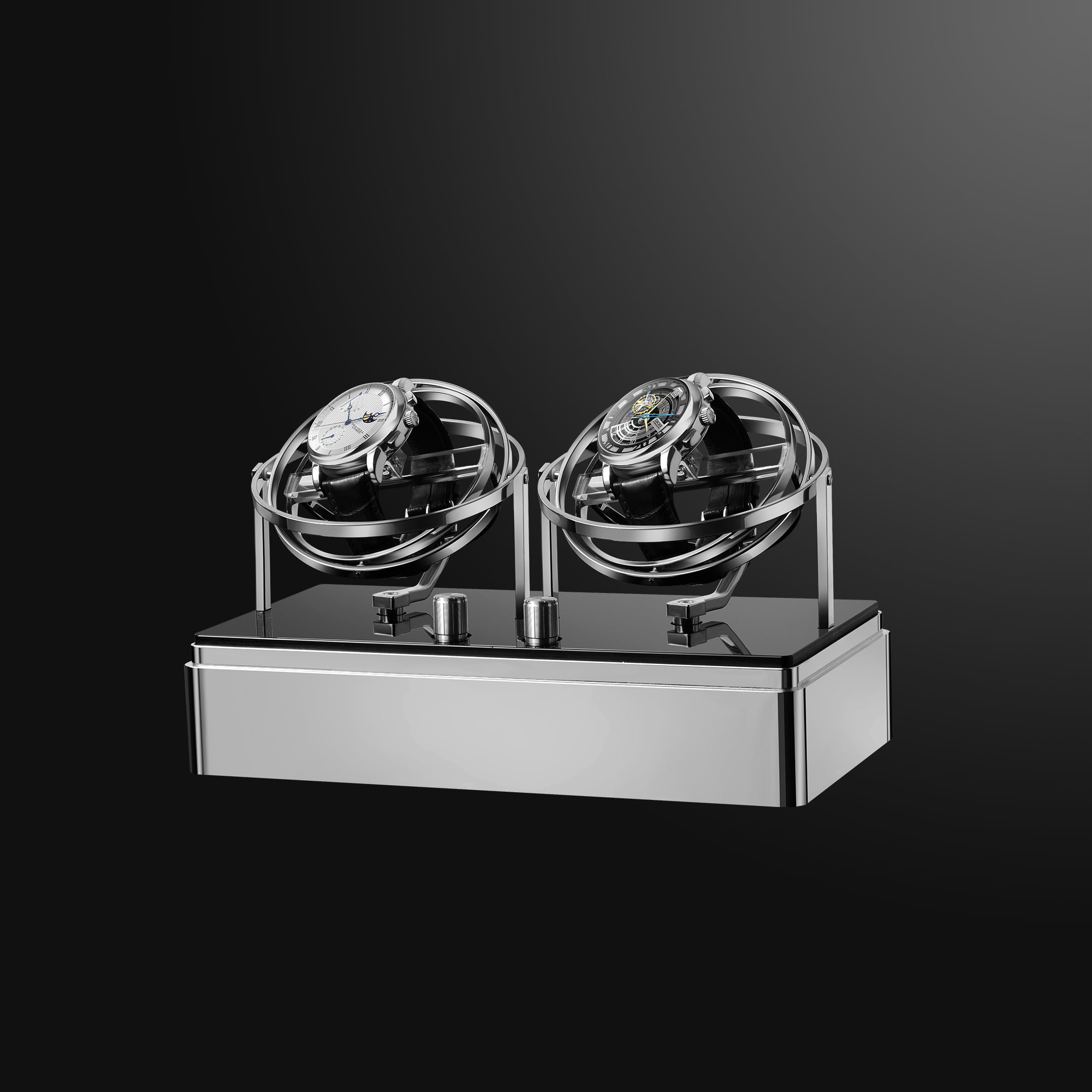 Watch Winder - Orbit Y2 Silver Edition - Gyro Automatic Watch Winder