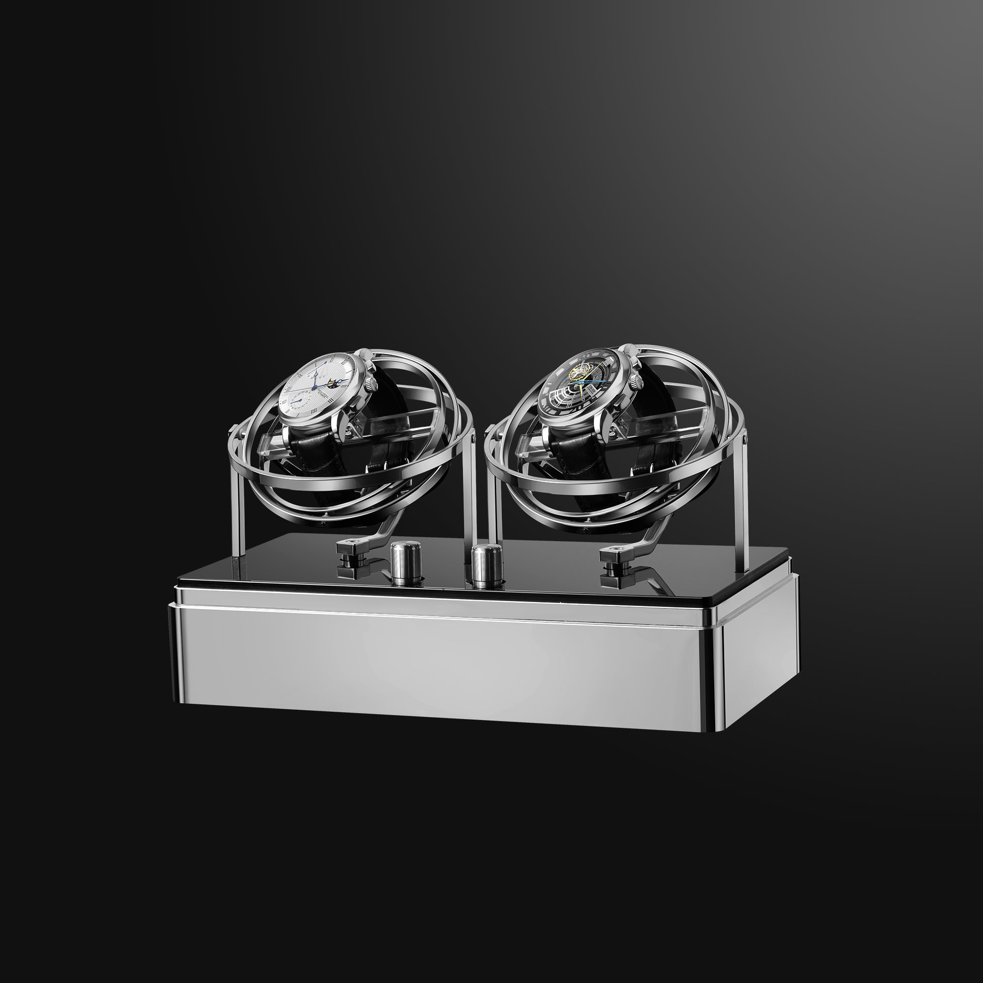 Watch Winder - Orbit Y2 Silver Edition - Gyro Automatic Watch Winder