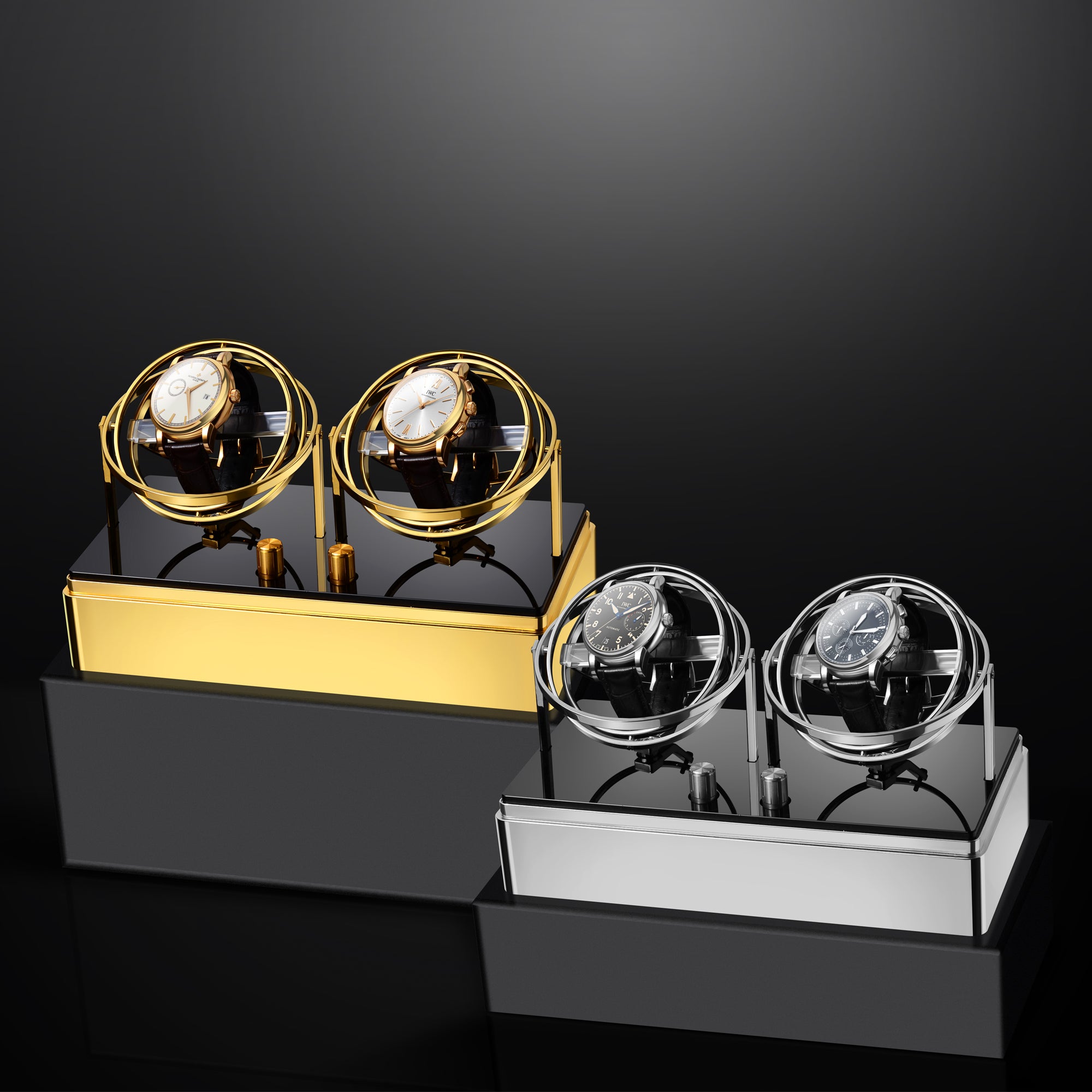 Watch Winder - Orbit Y2 Gold Edition - Gyro Automatic Watch Winder