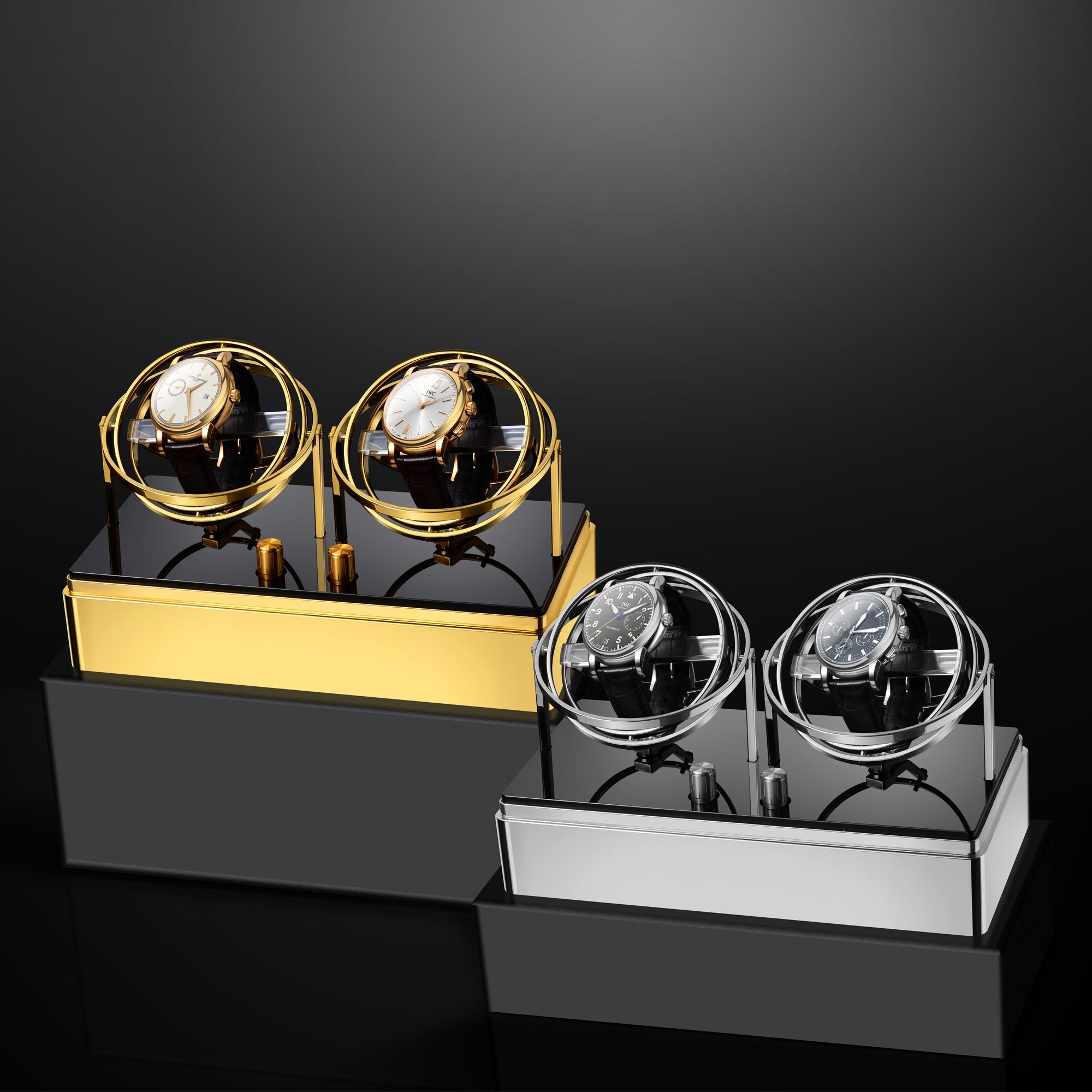 Watch Winder - Orbit Y2 Silver Edition - Gyro Automatic Watch Winder