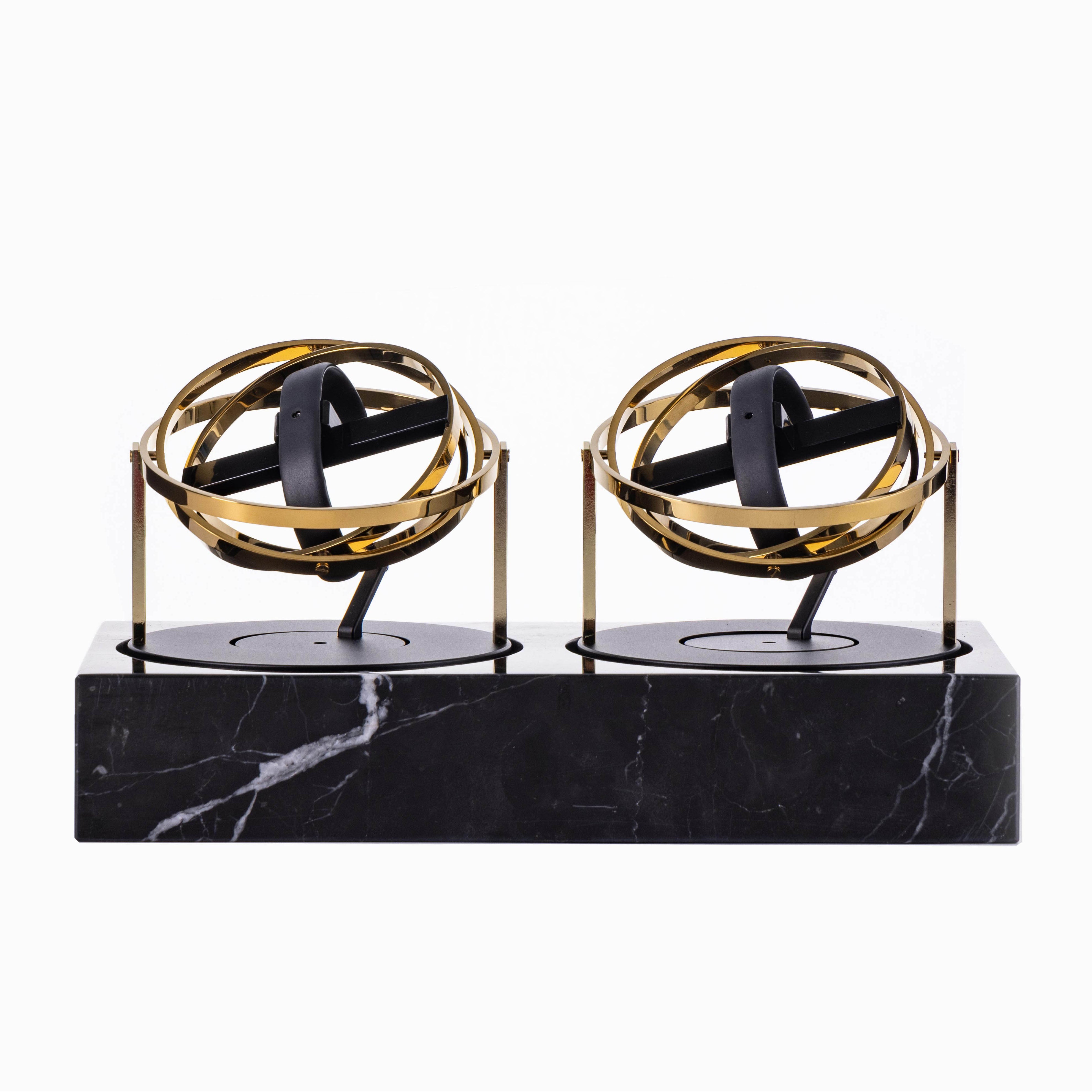 Double Watch Winder - Astronomia X1 Silver - Black Marble Edition