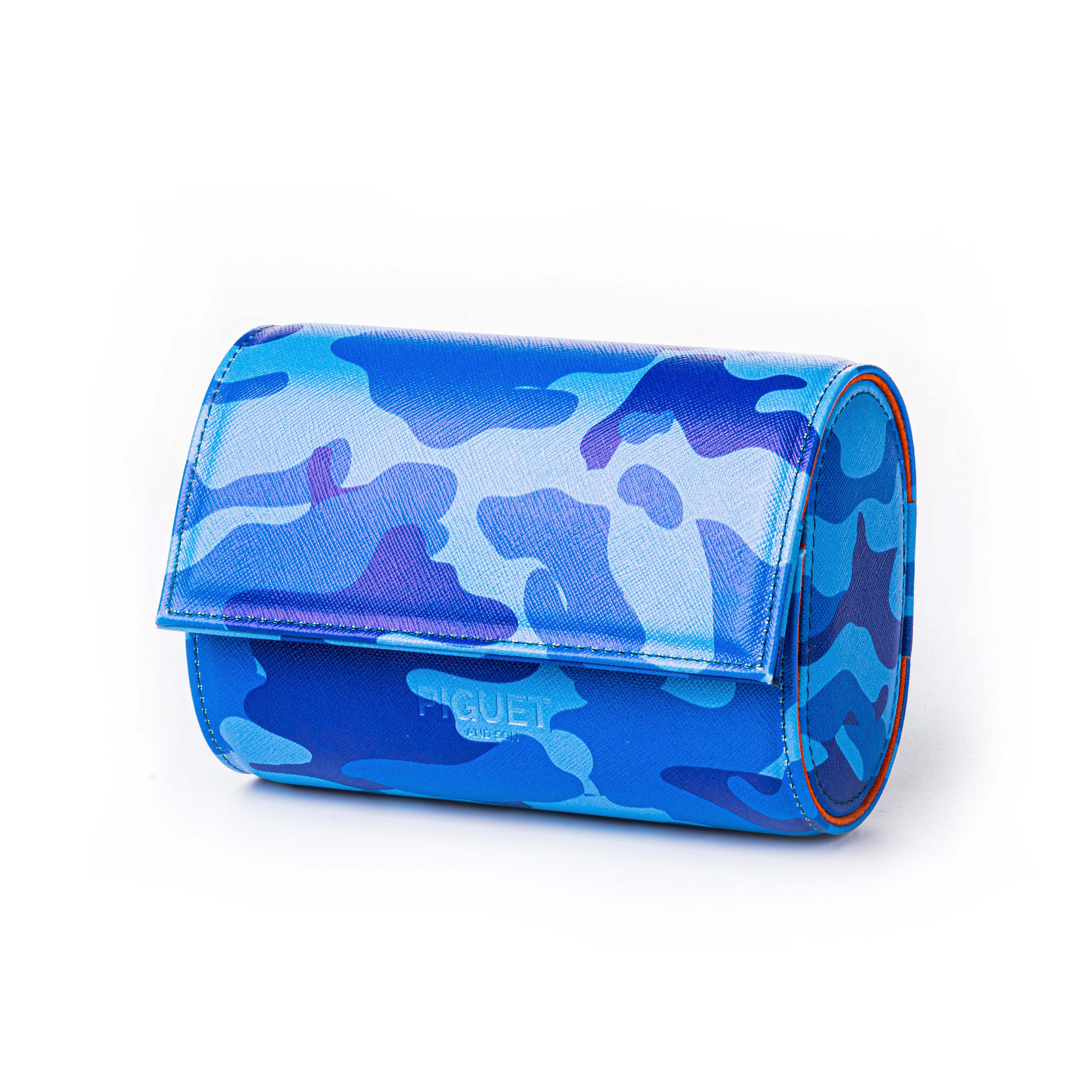 Blue Camo Watch Roll - Two Watches