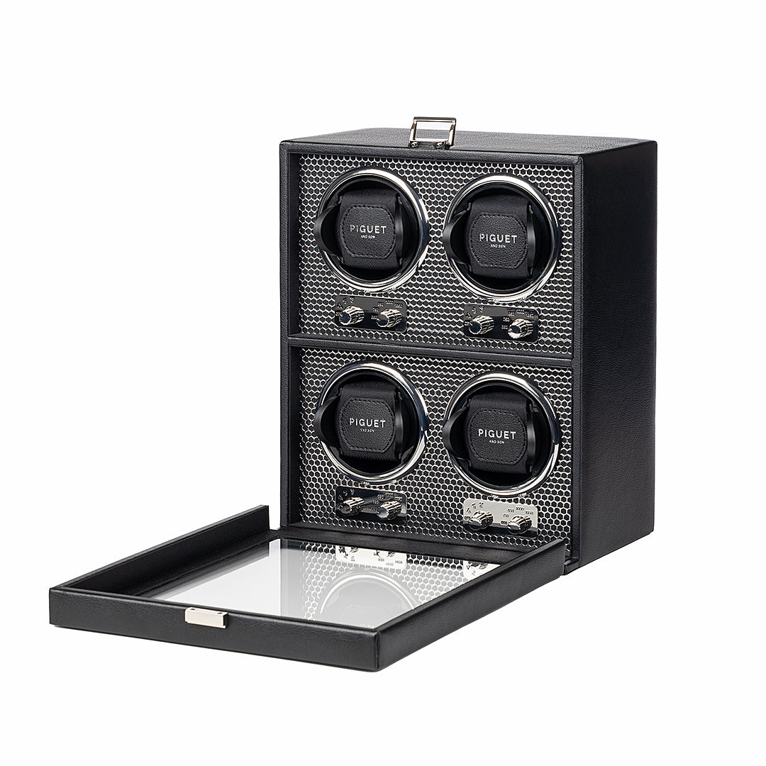 Quad Watch Winder - Racing Silver Edition