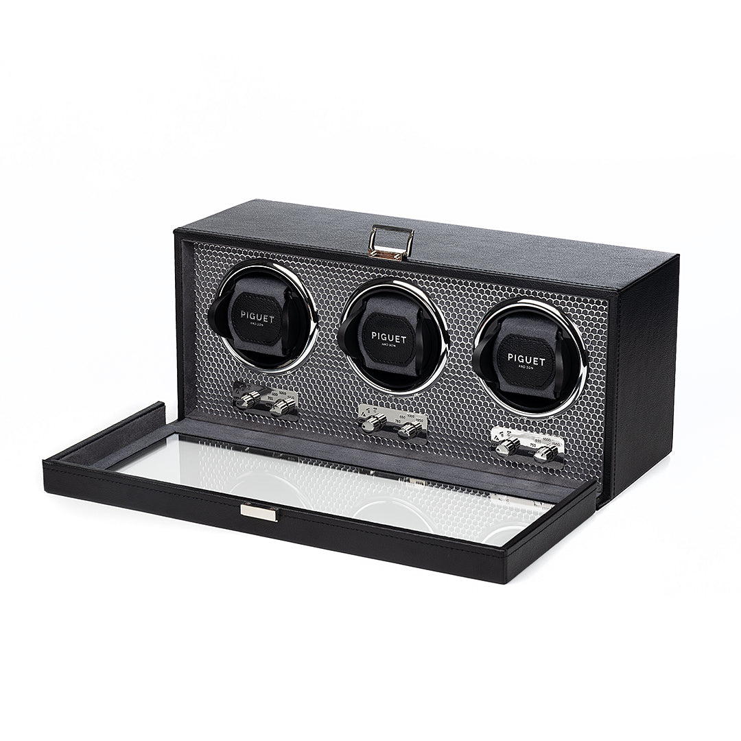 Triple Watch Winder - Racing Silver Edition