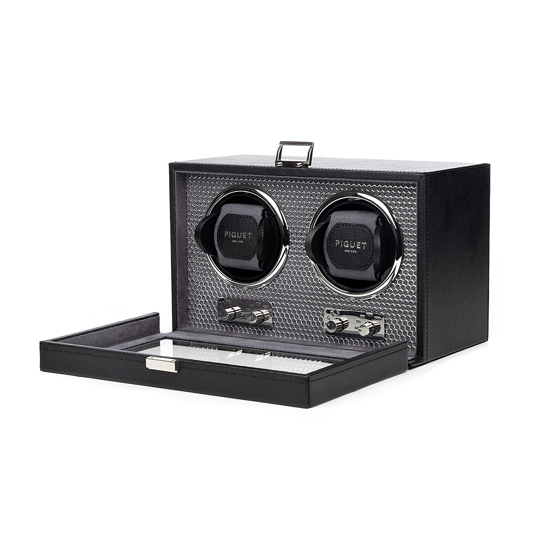 Double Watch Winder - Racing Silver Edition